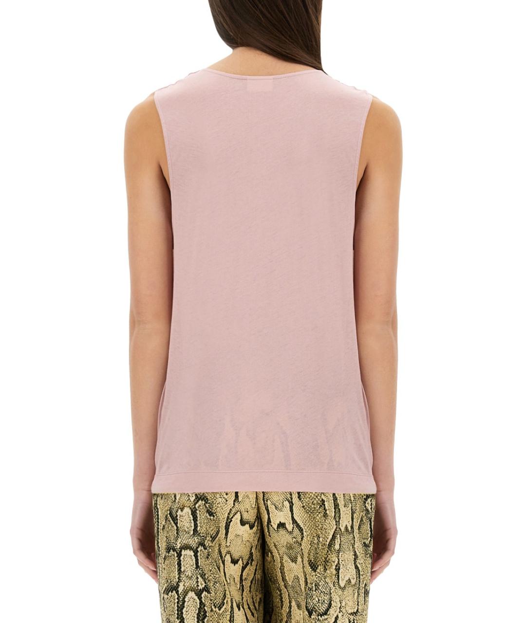 DRIES VAN NOTEN Розовая хлопковая майка, фото 3