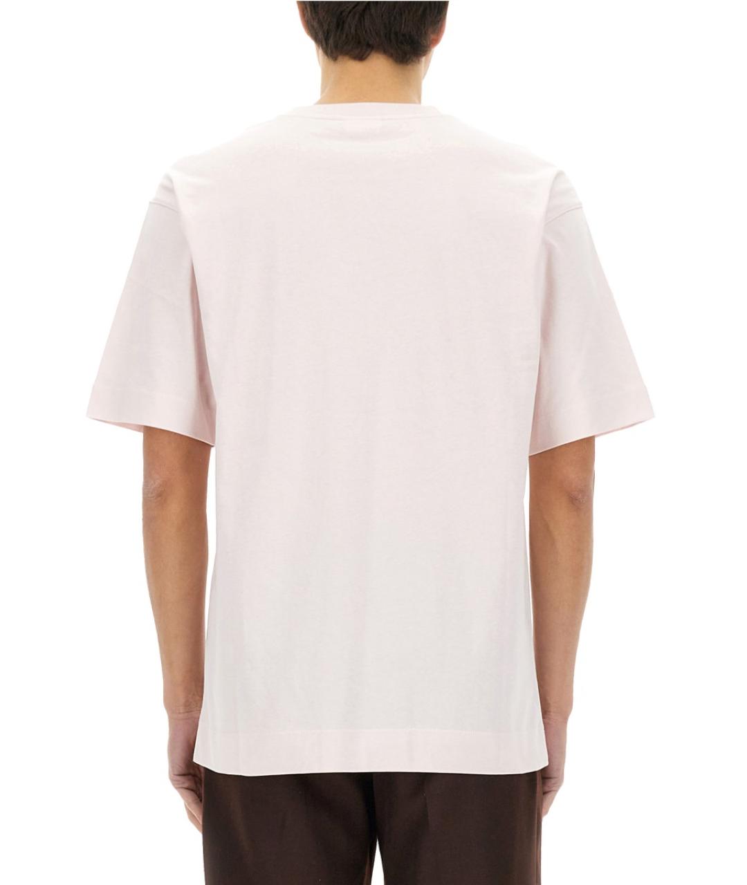 DRIES VAN NOTEN Розовая хлопковая футболка, фото 3