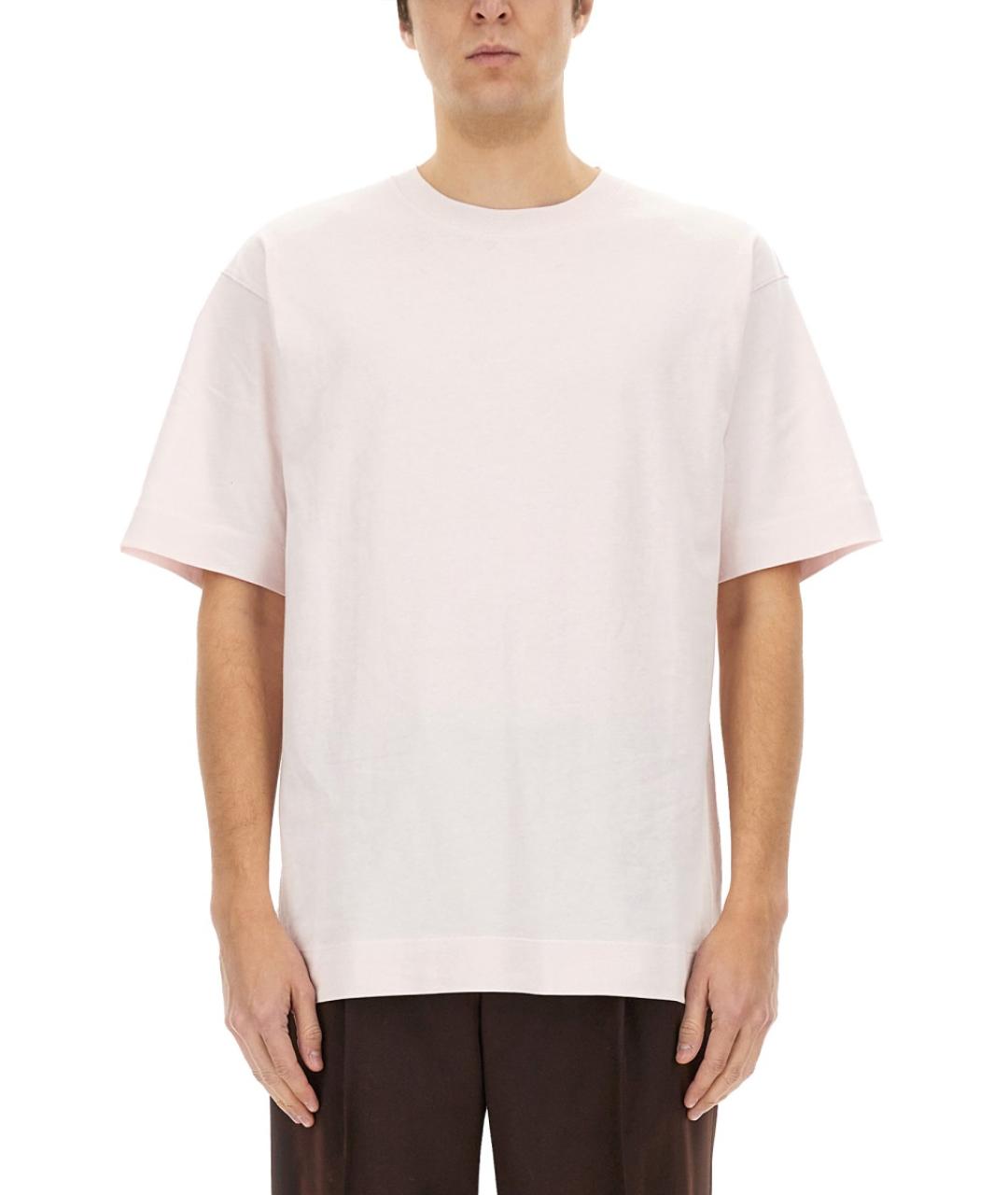 DRIES VAN NOTEN Розовая хлопковая футболка, фото 5