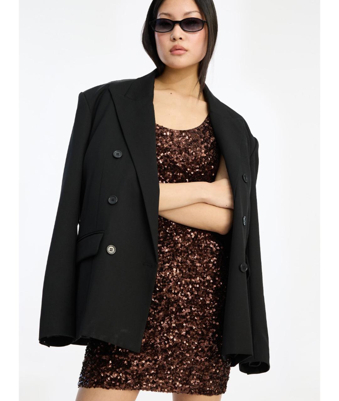 ROTATE Коричневое полиэстеровое вечернее платье, фото 5