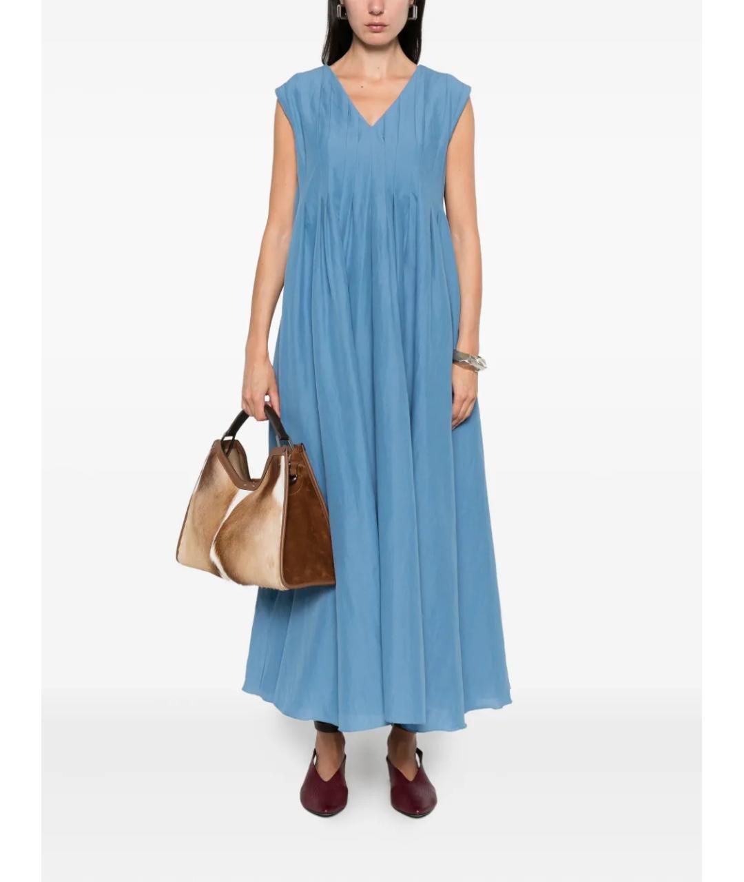 'S MAX MARA Синее повседневное платье, фото 2