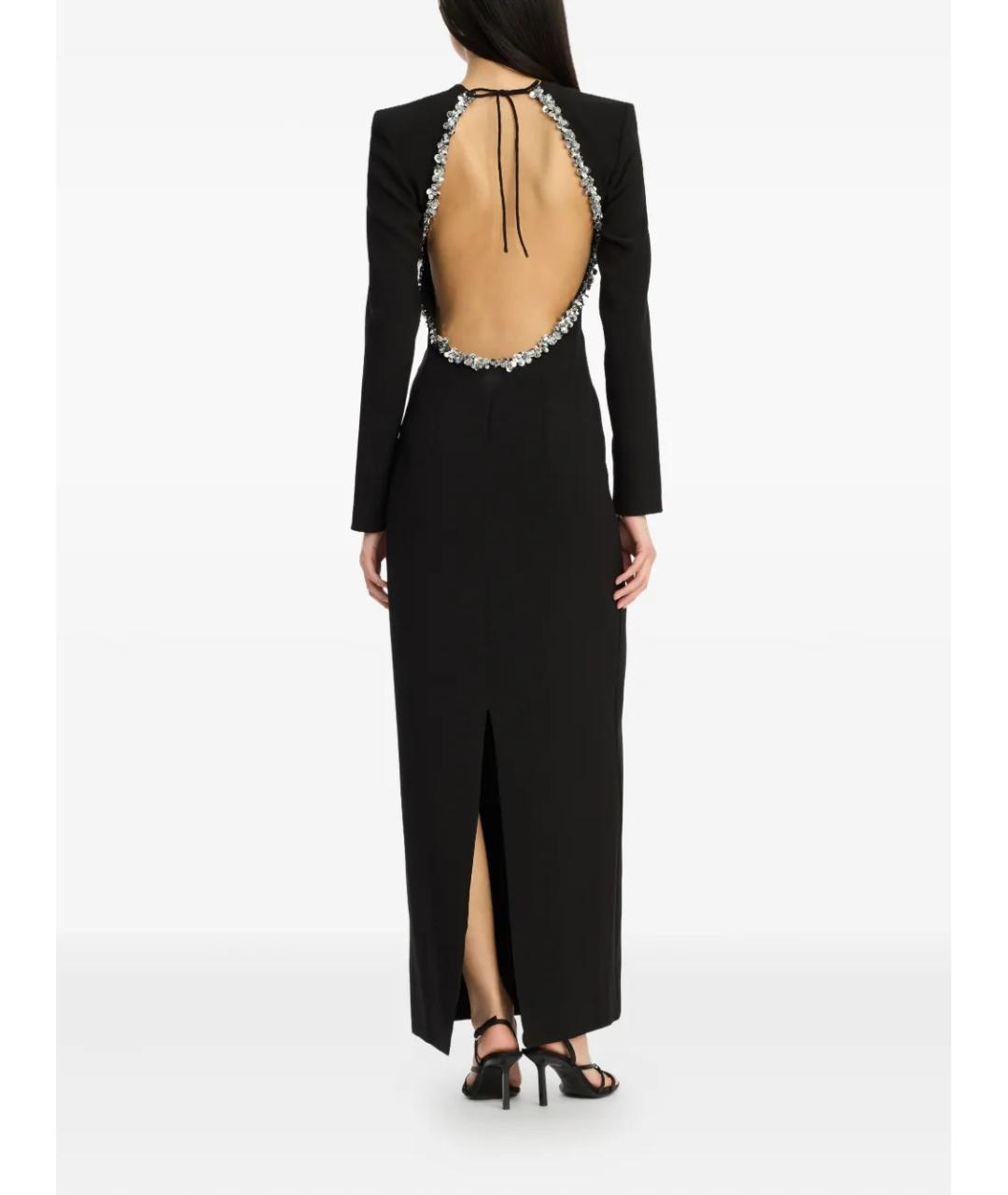 ROTATE Черное полиэстеровое вечернее платье, фото 3