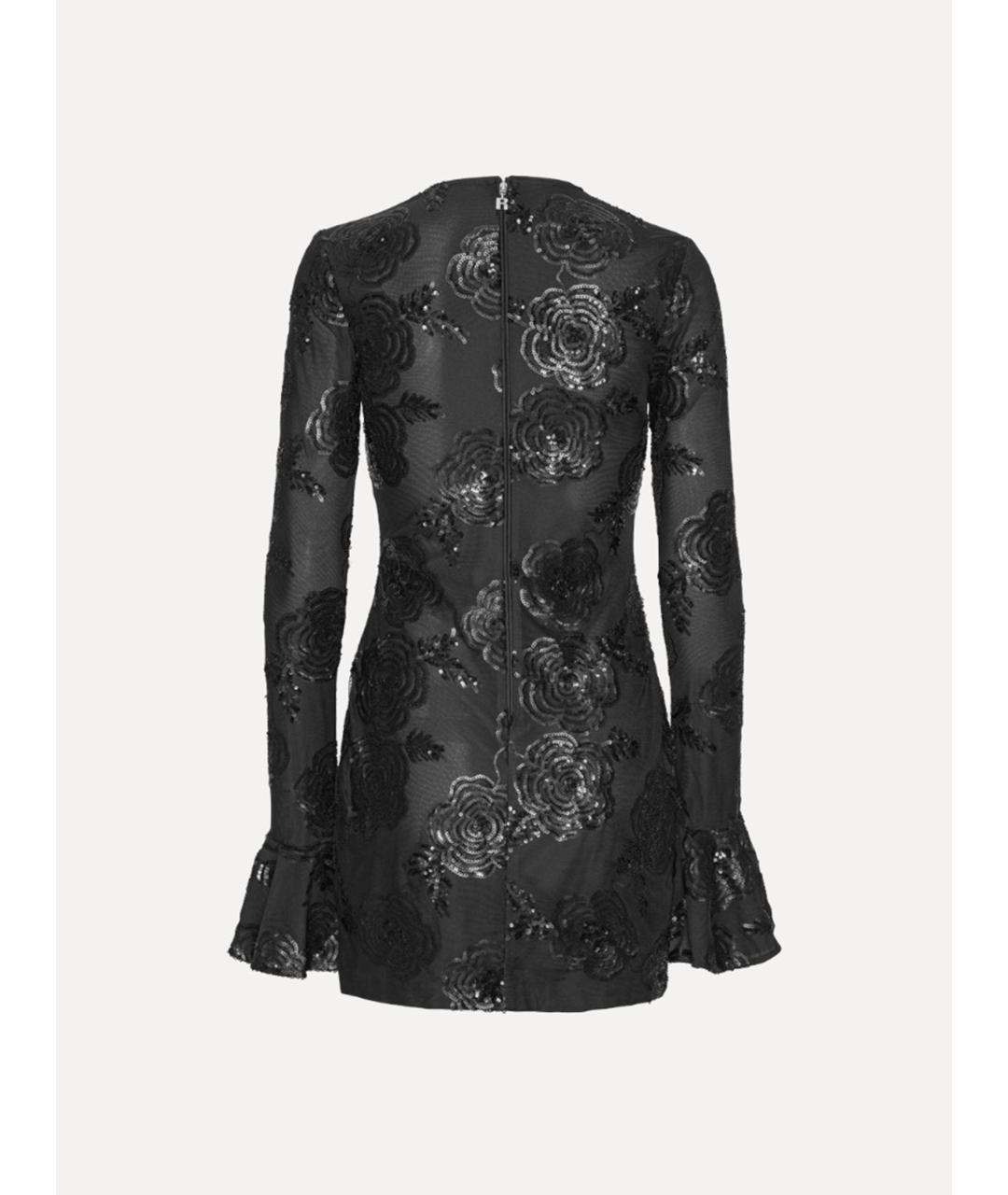 ROTATE Черное полиэстеровое коктейльное платье, фото 5