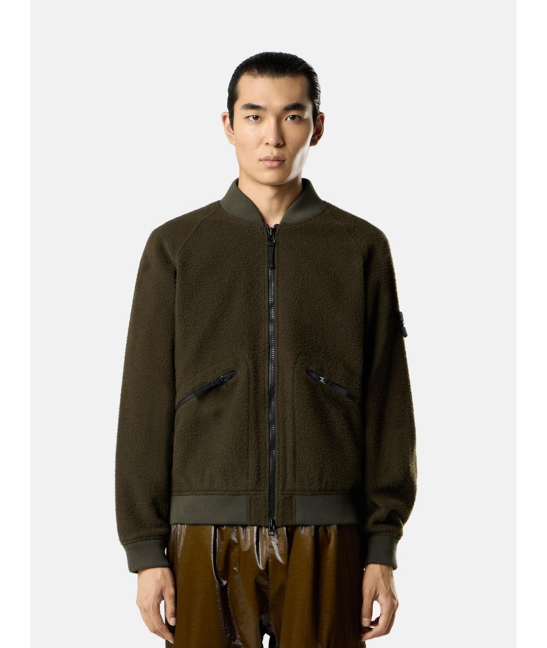 STONE ISLAND Зеленая шерстяная куртка, фото 3
