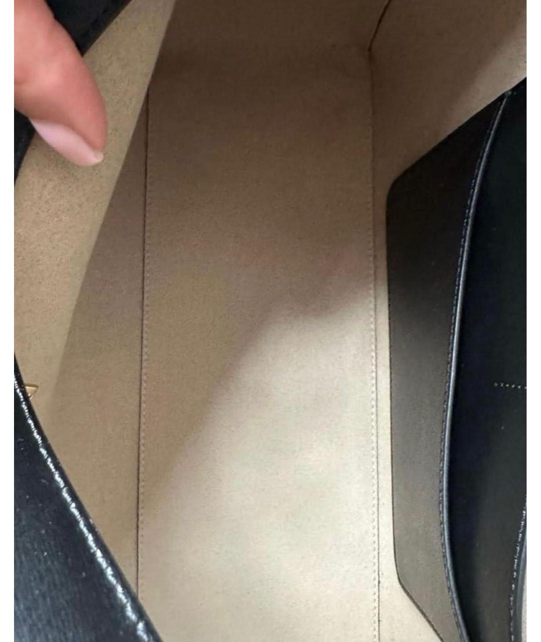 TOTEME Черная кожаная сумка с короткими ручками, фото 6