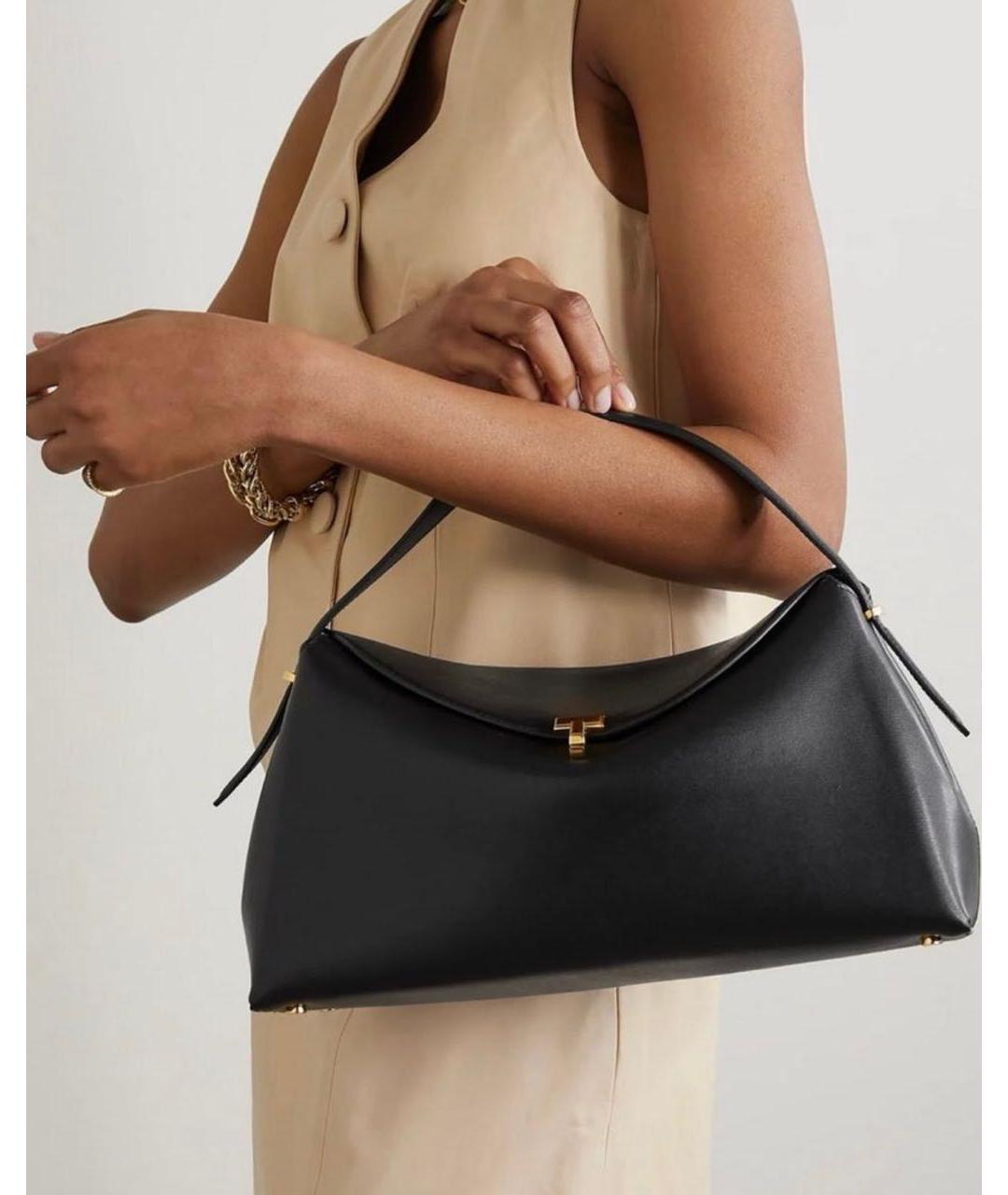 TOTEME Черная кожаная сумка с короткими ручками, фото 7