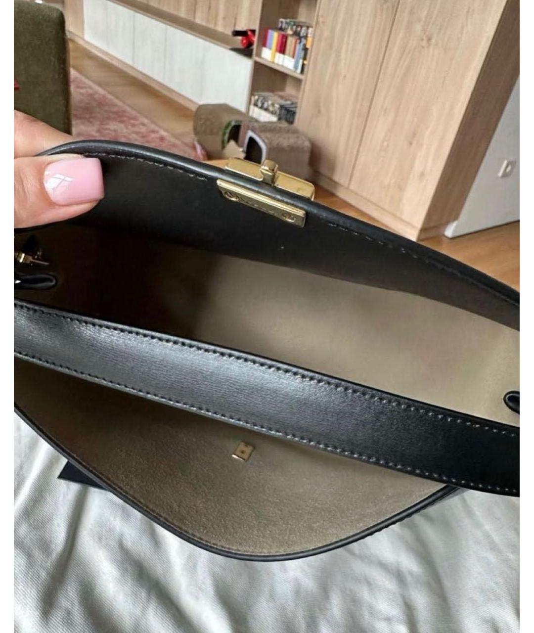 TOTEME Черная кожаная сумка с короткими ручками, фото 5