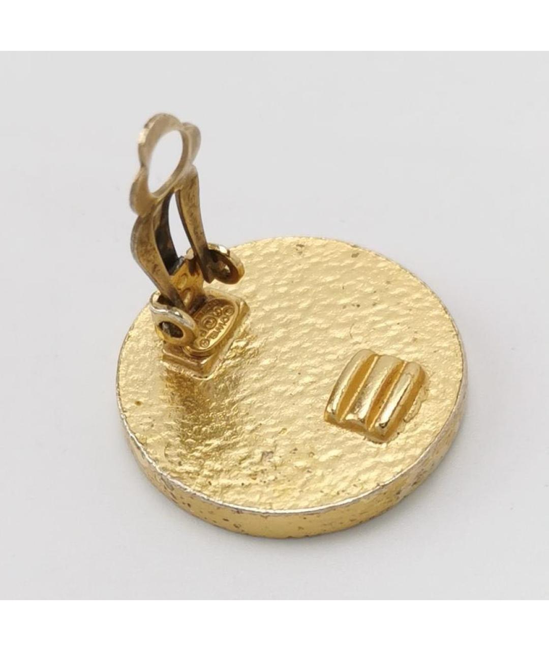 CHANEL Черные металлические клипсы, фото 4