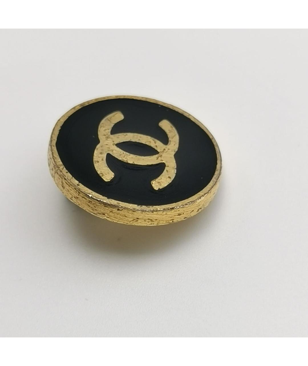 CHANEL Черные металлические клипсы, фото 7