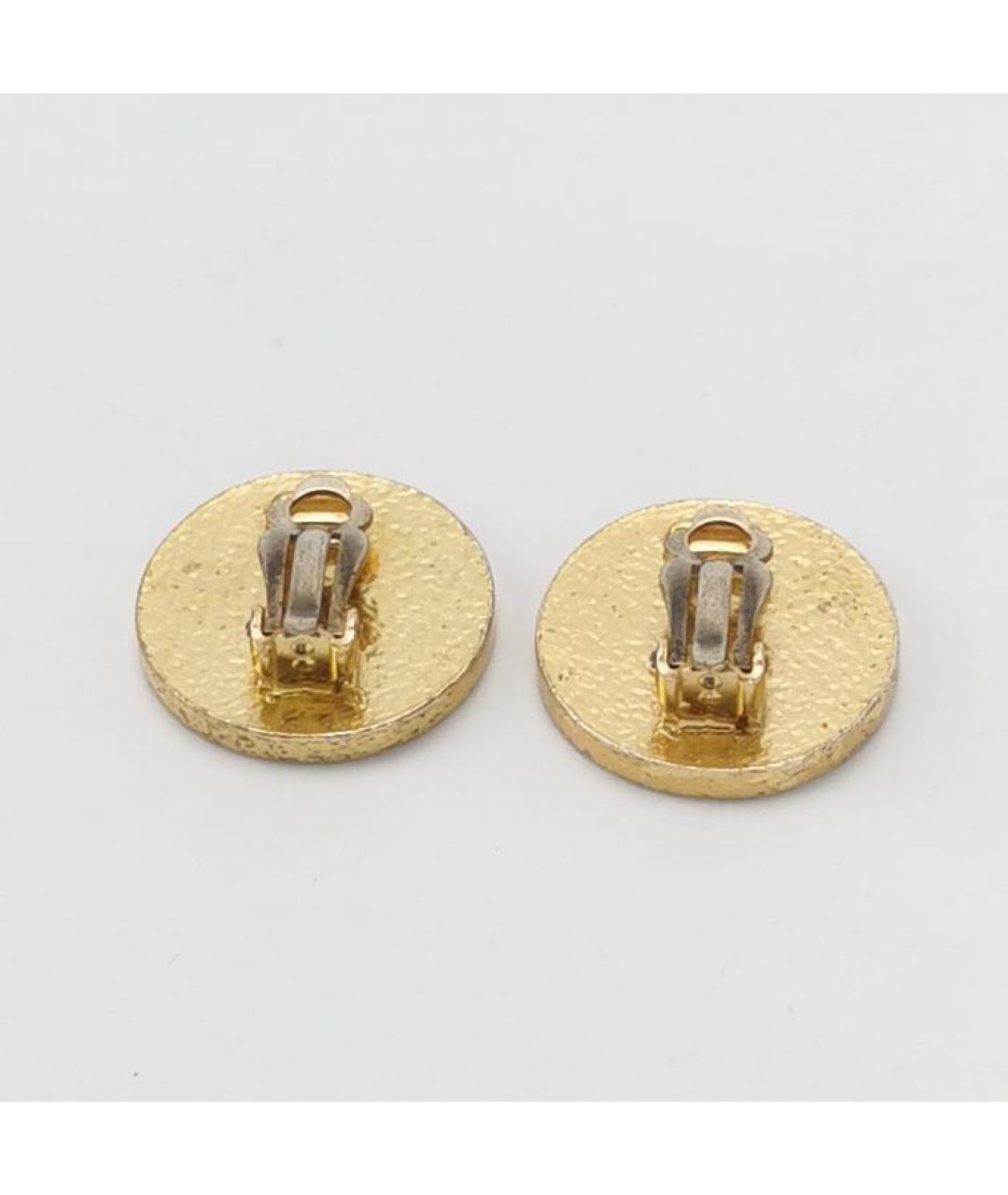 CHANEL Черные металлические клипсы, фото 3