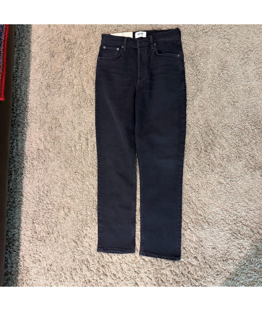 AGOLDE Черные хлопковые прямые джинсы, фото 7