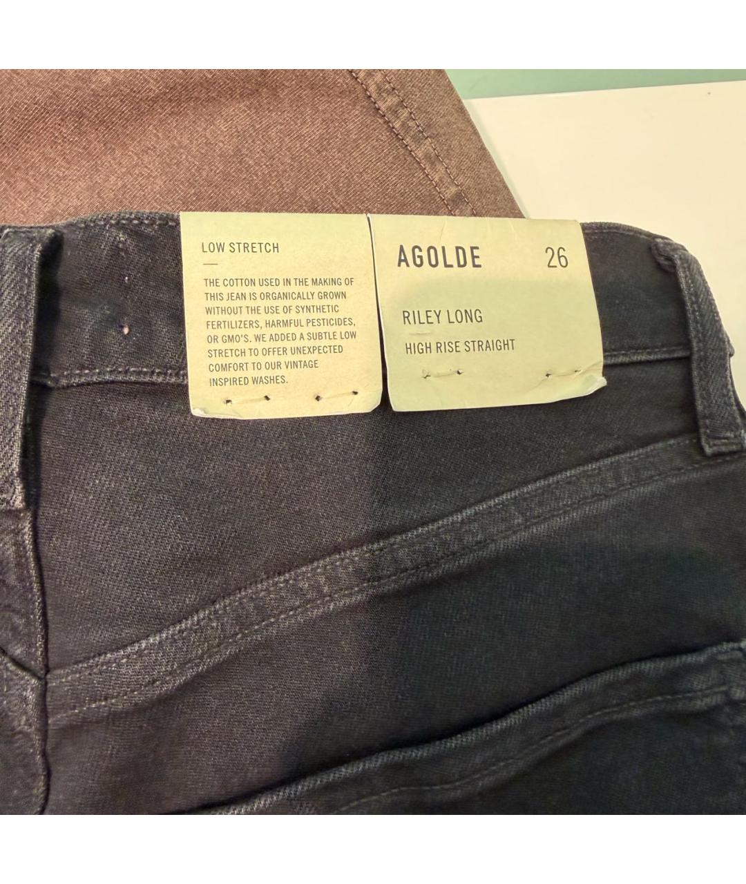 AGOLDE Черные хлопковые прямые джинсы, фото 4