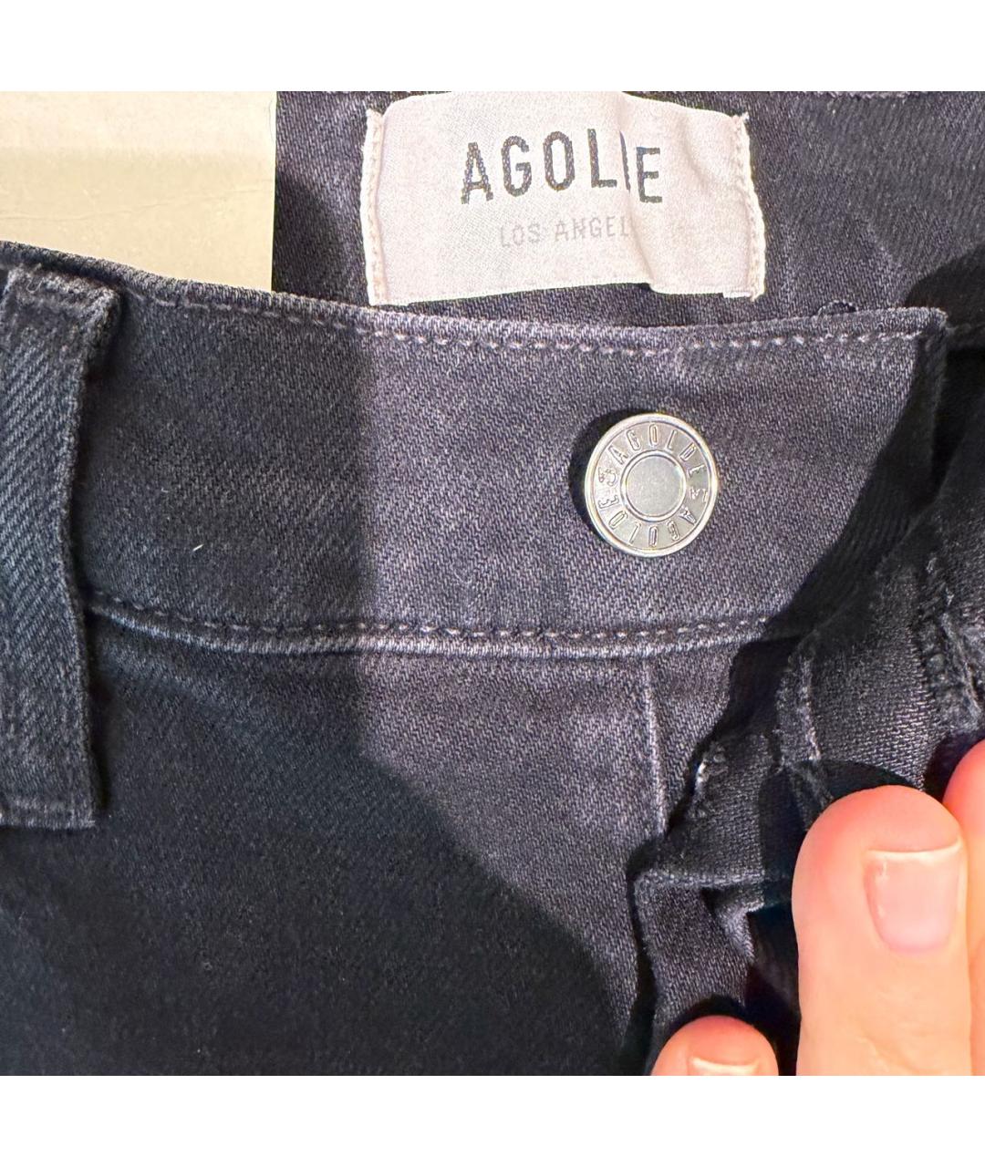 AGOLDE Черные хлопковые прямые джинсы, фото 3
