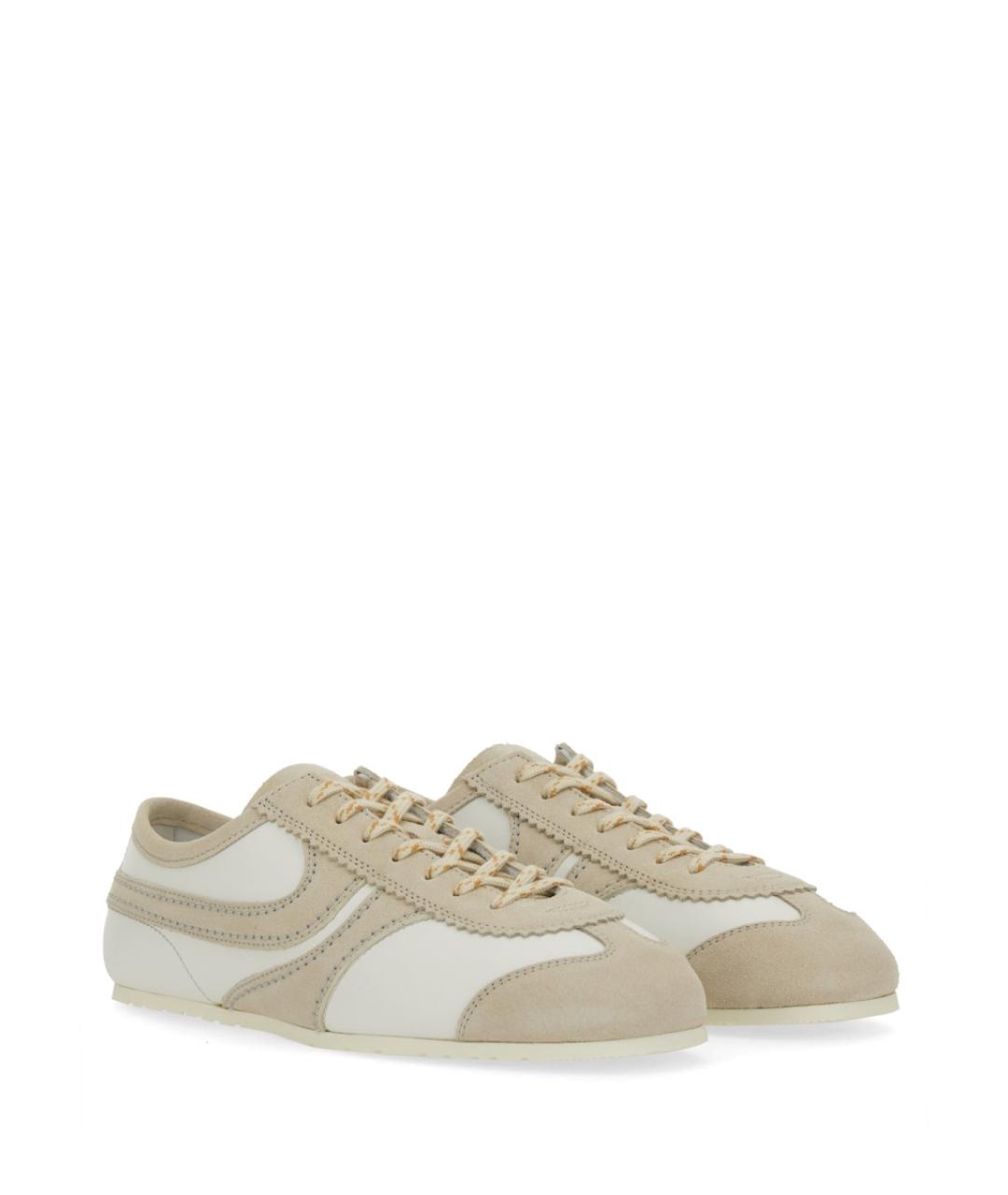 DRIES VAN NOTEN Белые кожаные кроссовки, фото 2