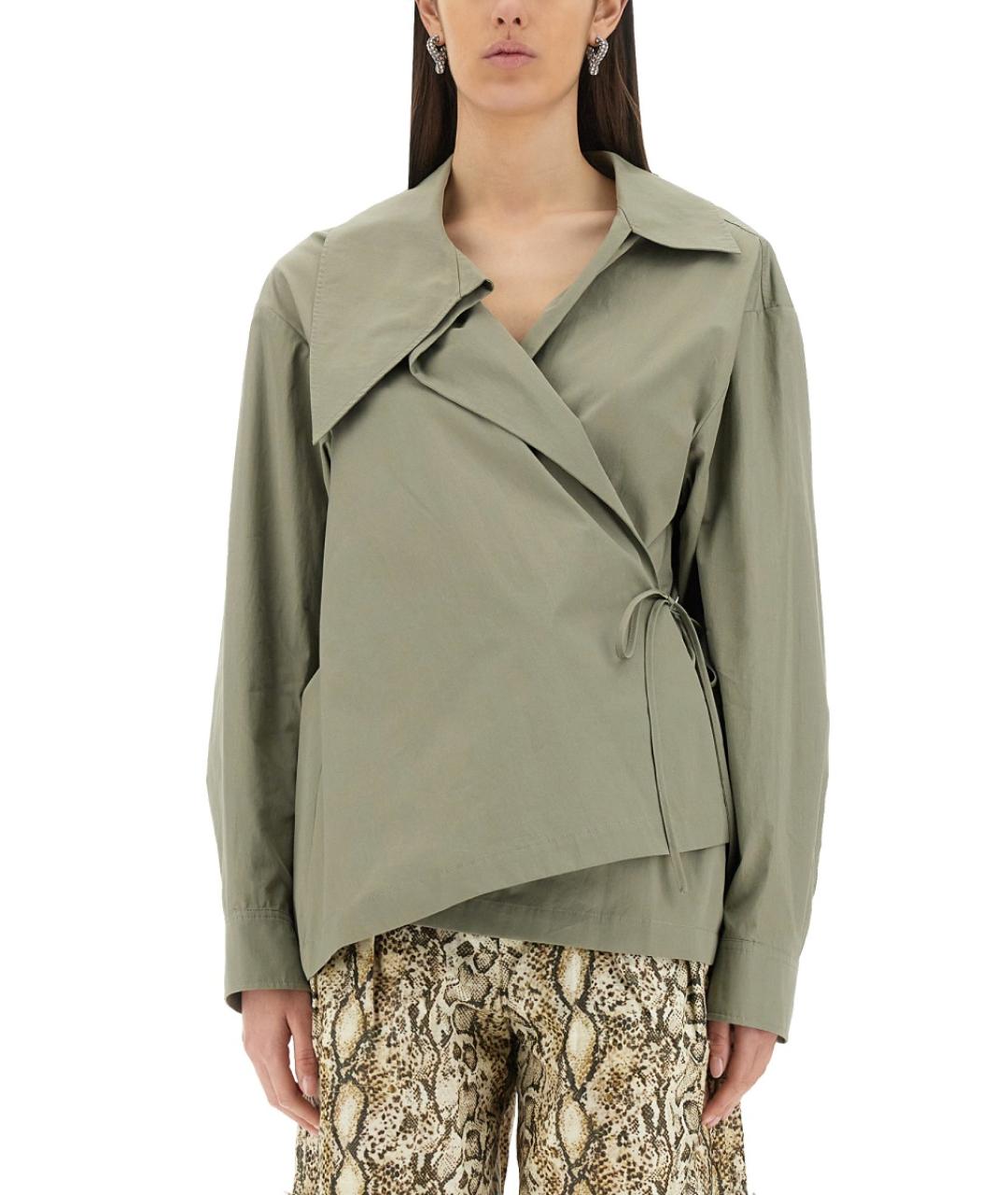 DRIES VAN NOTEN Зеленая вискозная блузы, фото 2