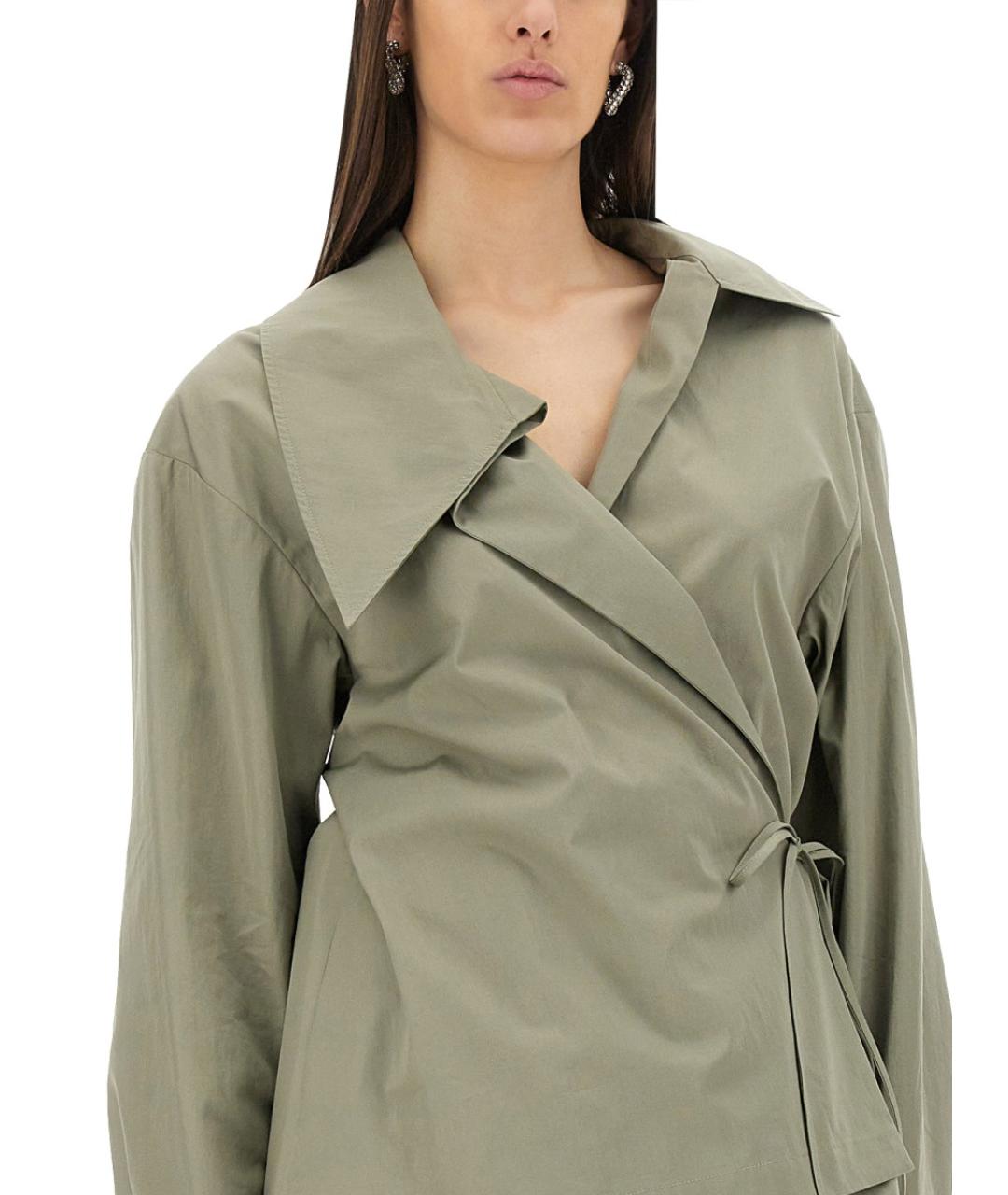 DRIES VAN NOTEN Зеленая вискозная блузы, фото 5