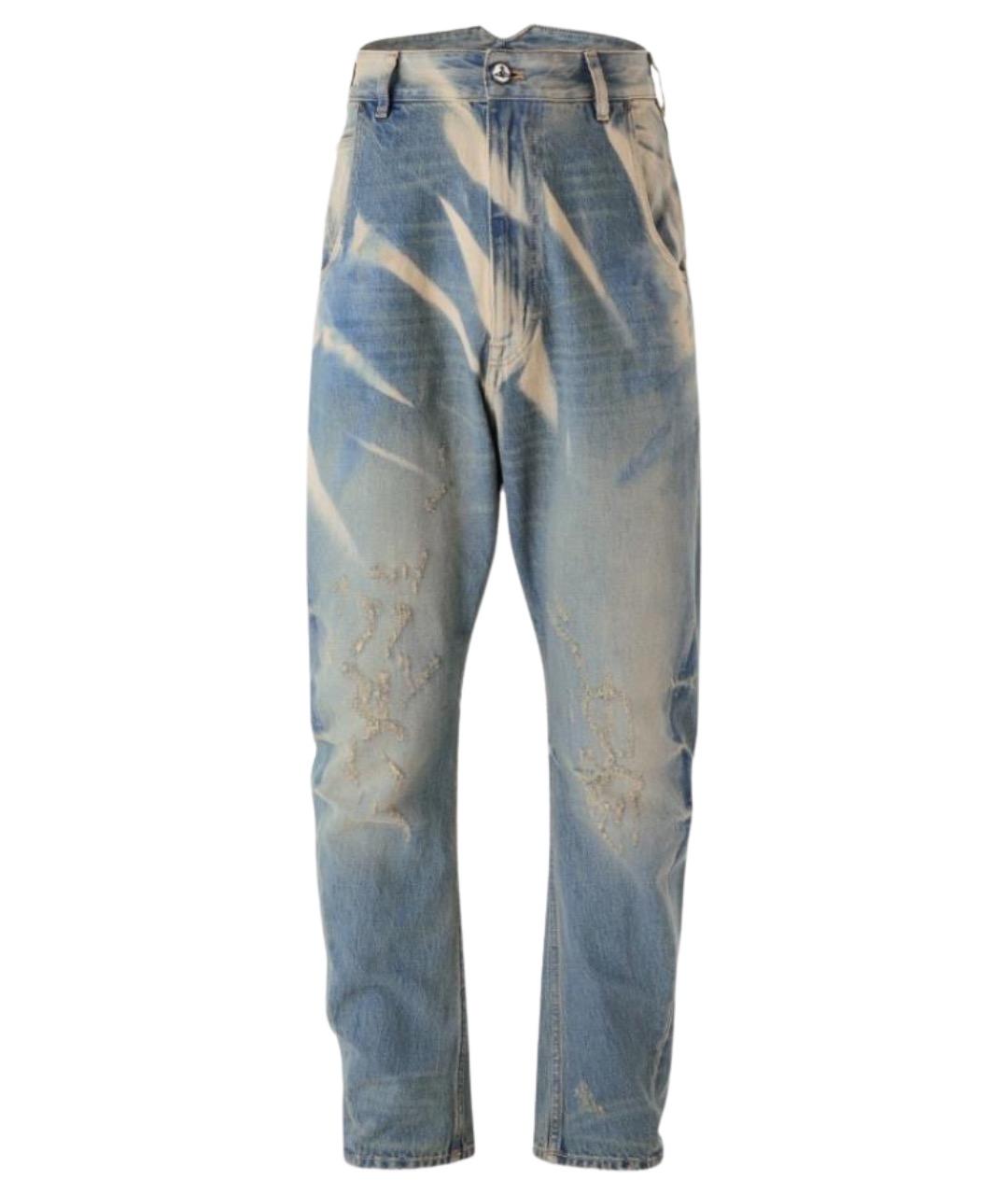 VIVIENNE WESTWOOD Голубые хлопковые прямые джинсы, фото 1