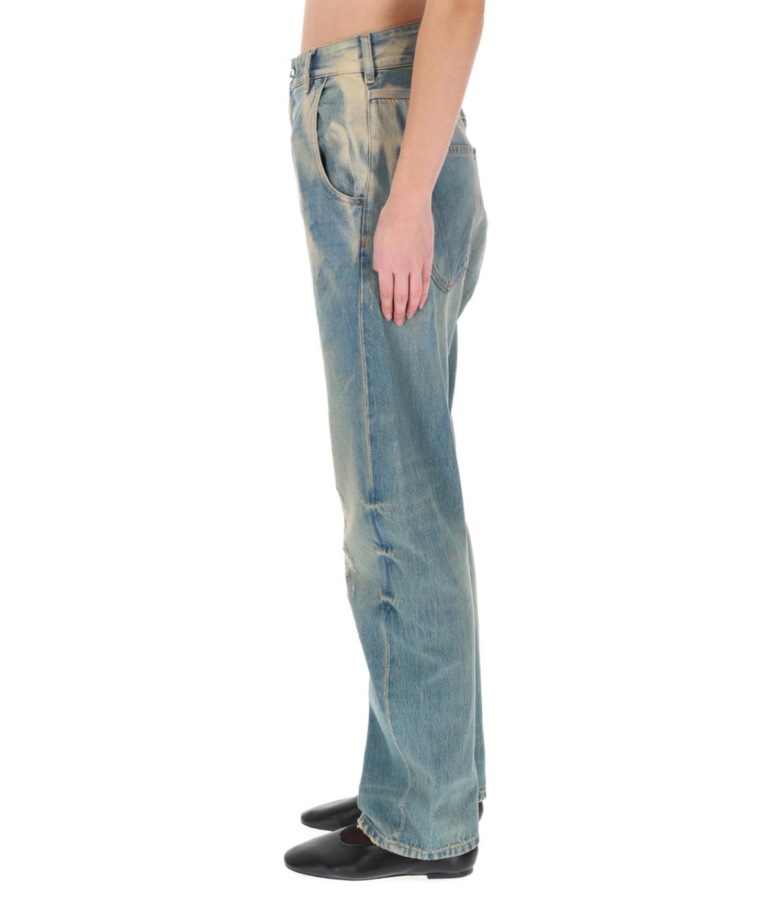 VIVIENNE WESTWOOD Голубые хлопковые прямые джинсы, фото 3