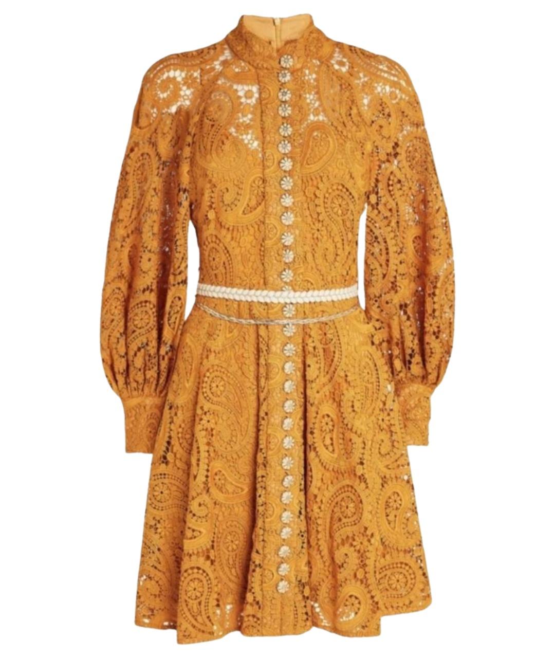 ZIMMERMANN Оранжевое хлопковое коктейльное платье, фото 1