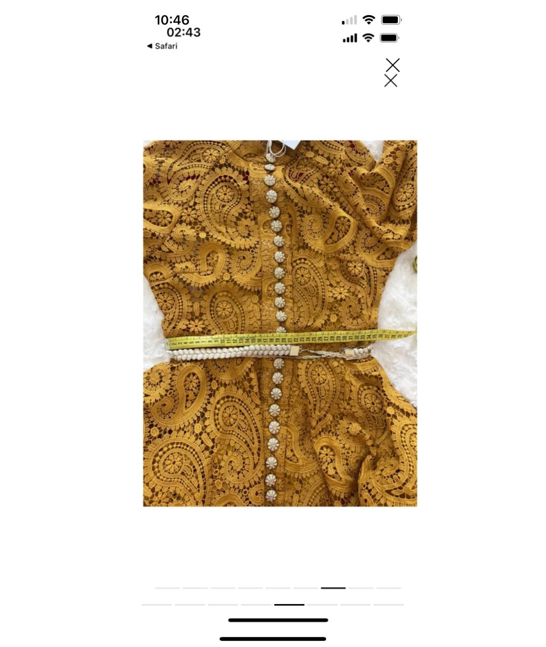 ZIMMERMANN Оранжевое хлопковое коктейльное платье, фото 3