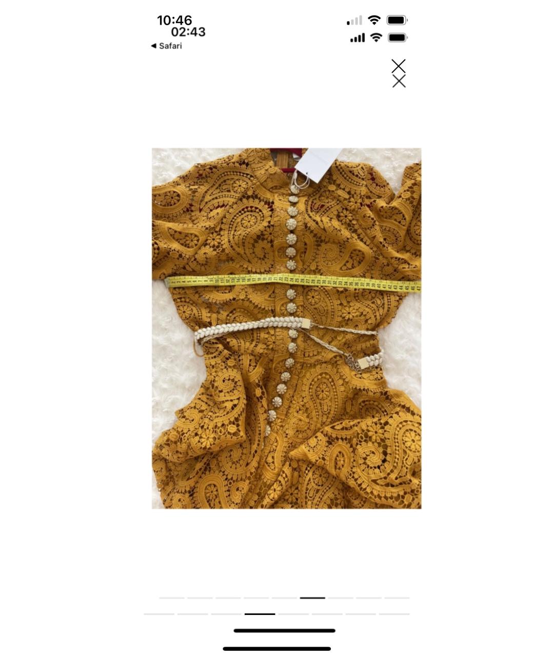 ZIMMERMANN Оранжевое хлопковое коктейльное платье, фото 5