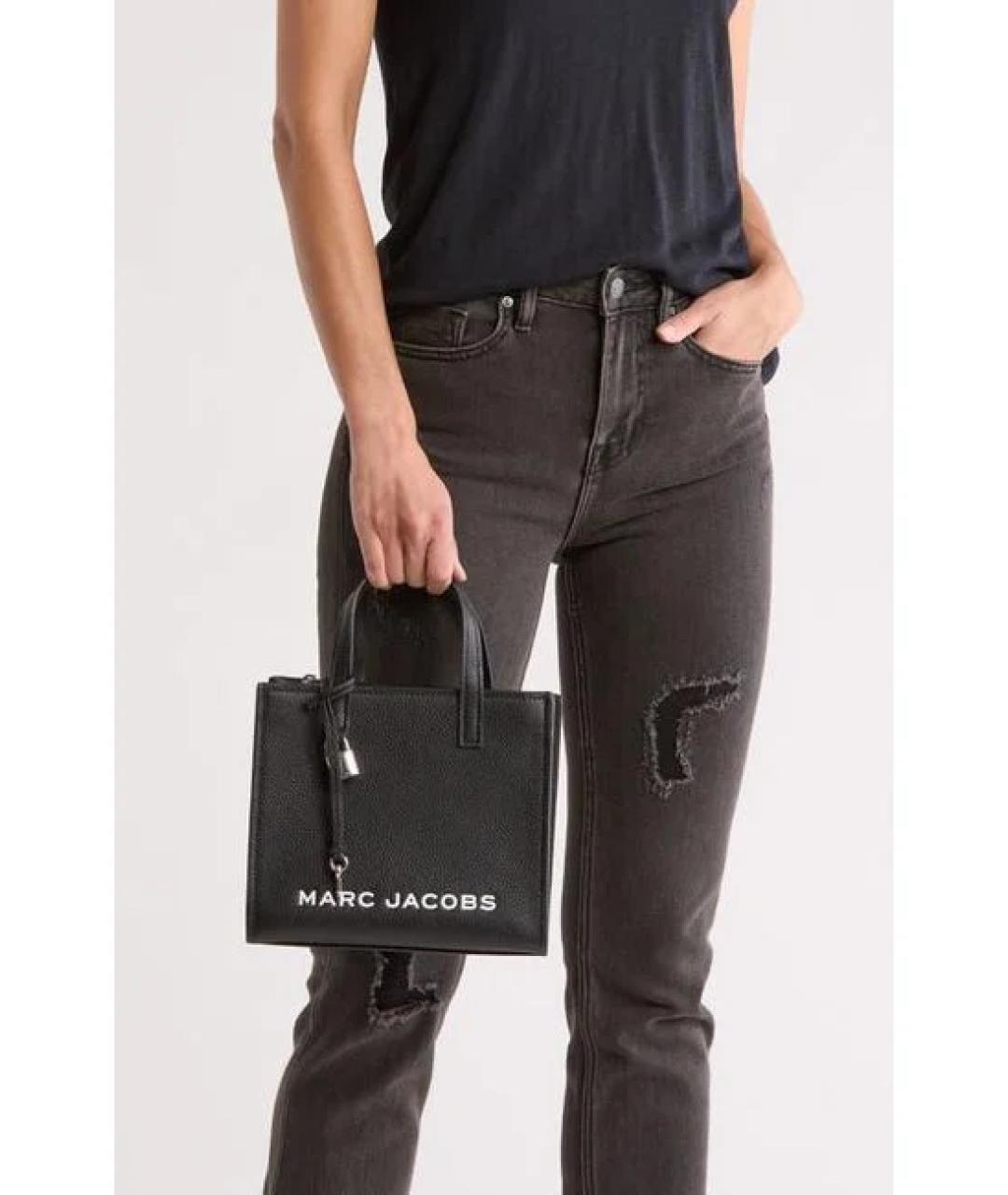 MARC JACOBS Черная кожаная сумка тоут, фото 4