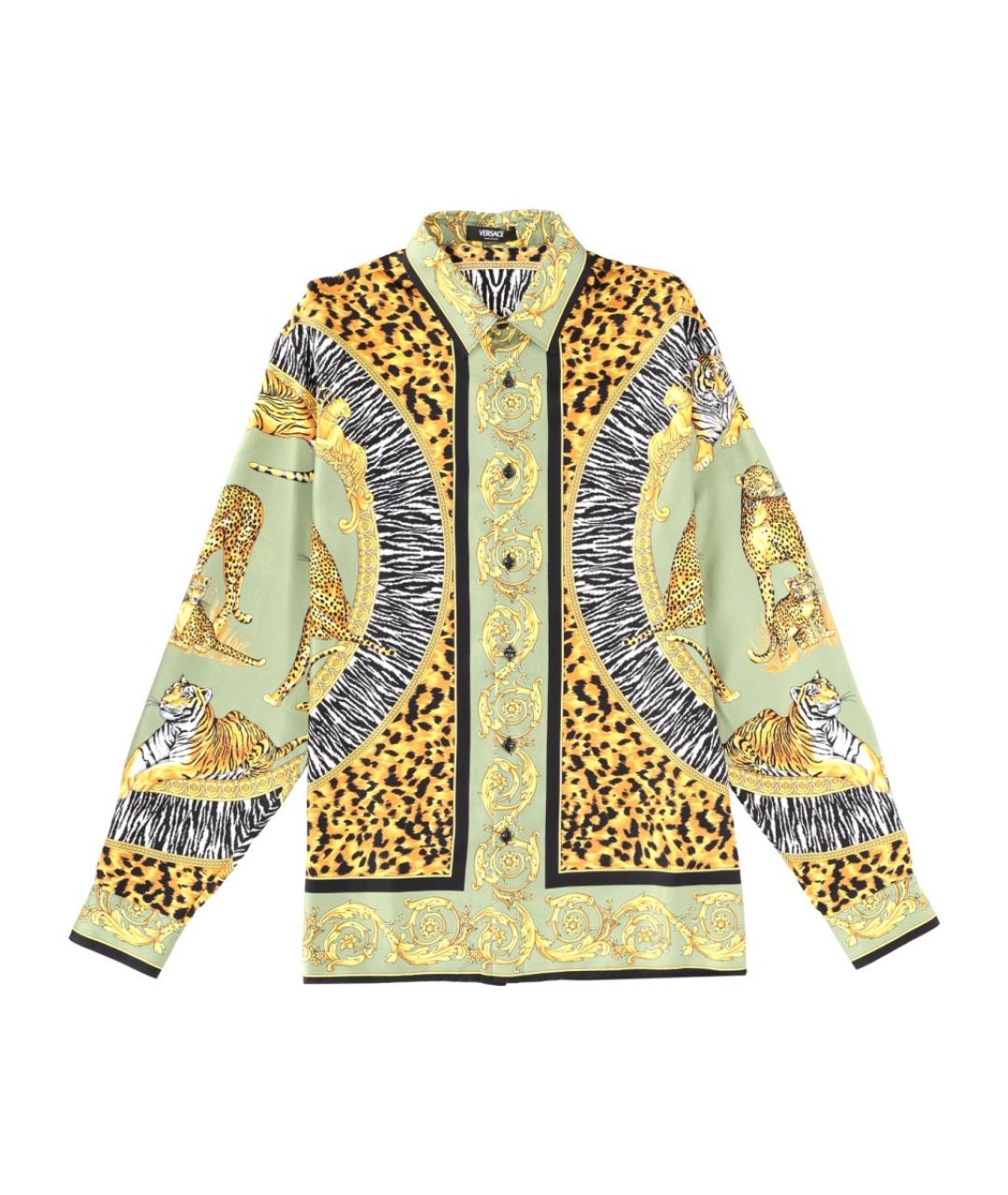 VERSACE Мульти шелковая кэжуал рубашка, фото 1