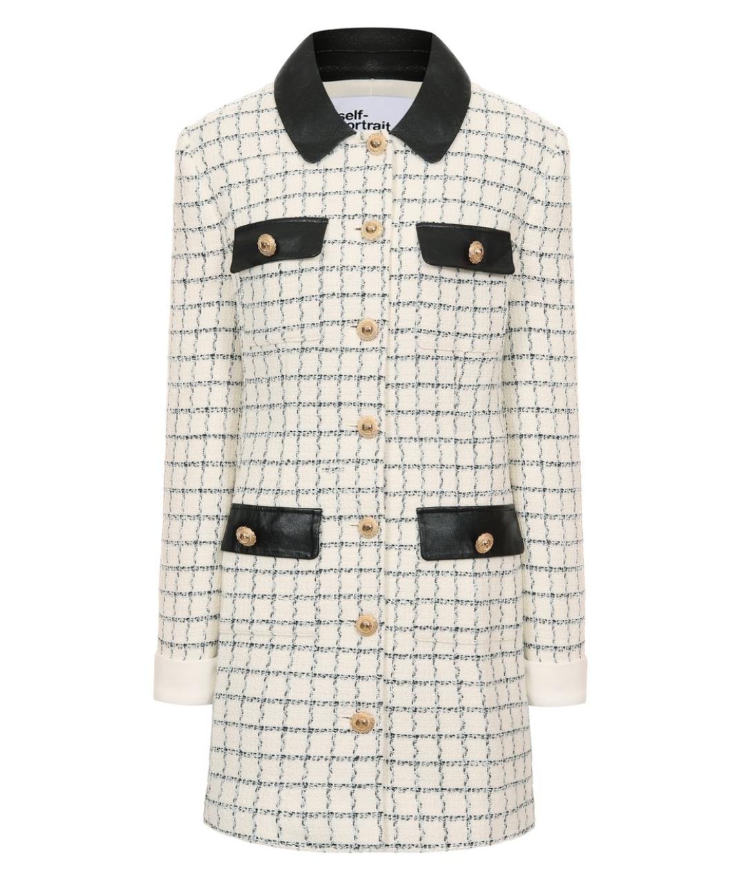 SELF-PORTRAIT Бежевое полиэстеровое повседневное платье, фото 1