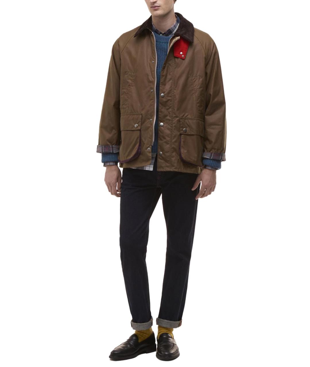 BARBOUR Коричневая хлопковая куртка, фото 4