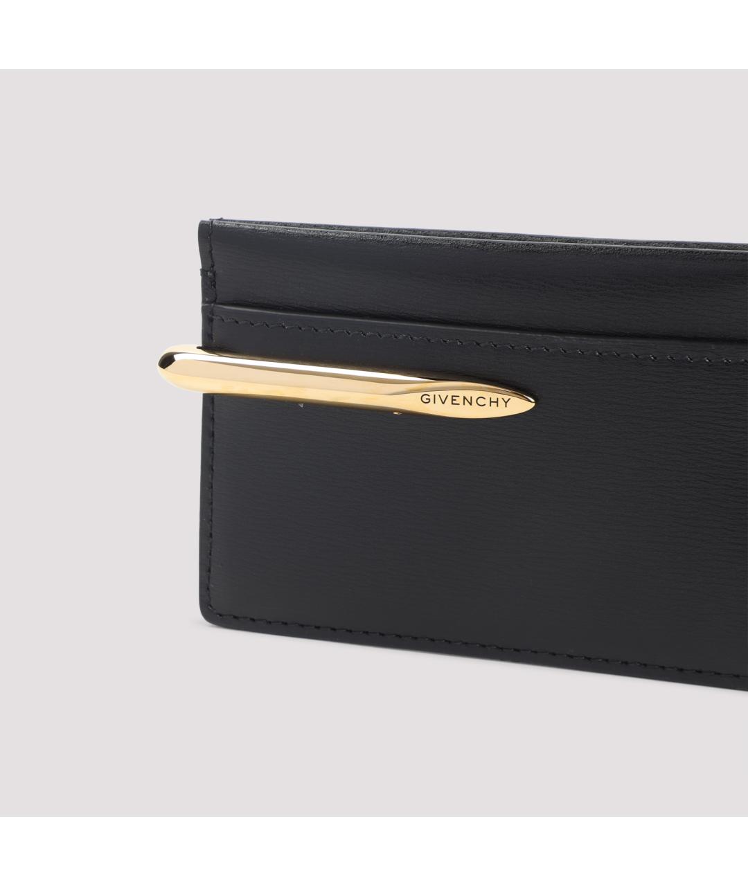 GIVENCHY Черный кожаный кардхолдер, фото 3