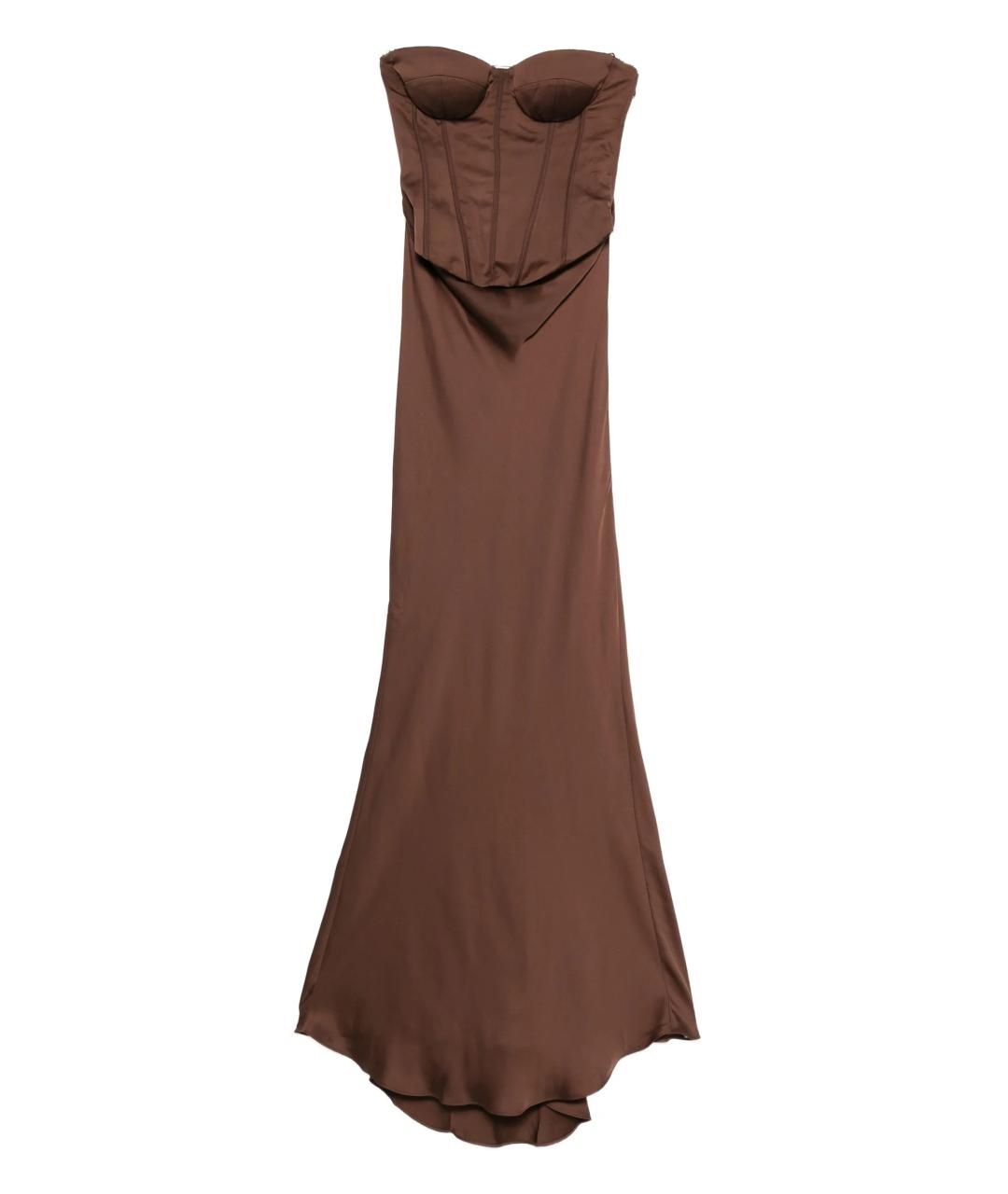 ROTATE Коричневое полиэстеровое вечернее платье, фото 1