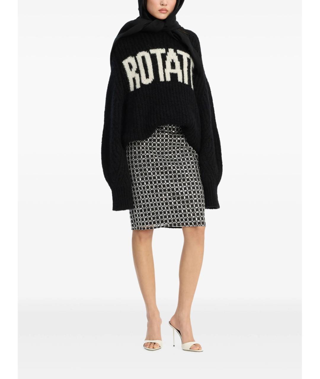 ROTATE Черный шерстяной джемпер / свитер, фото 2