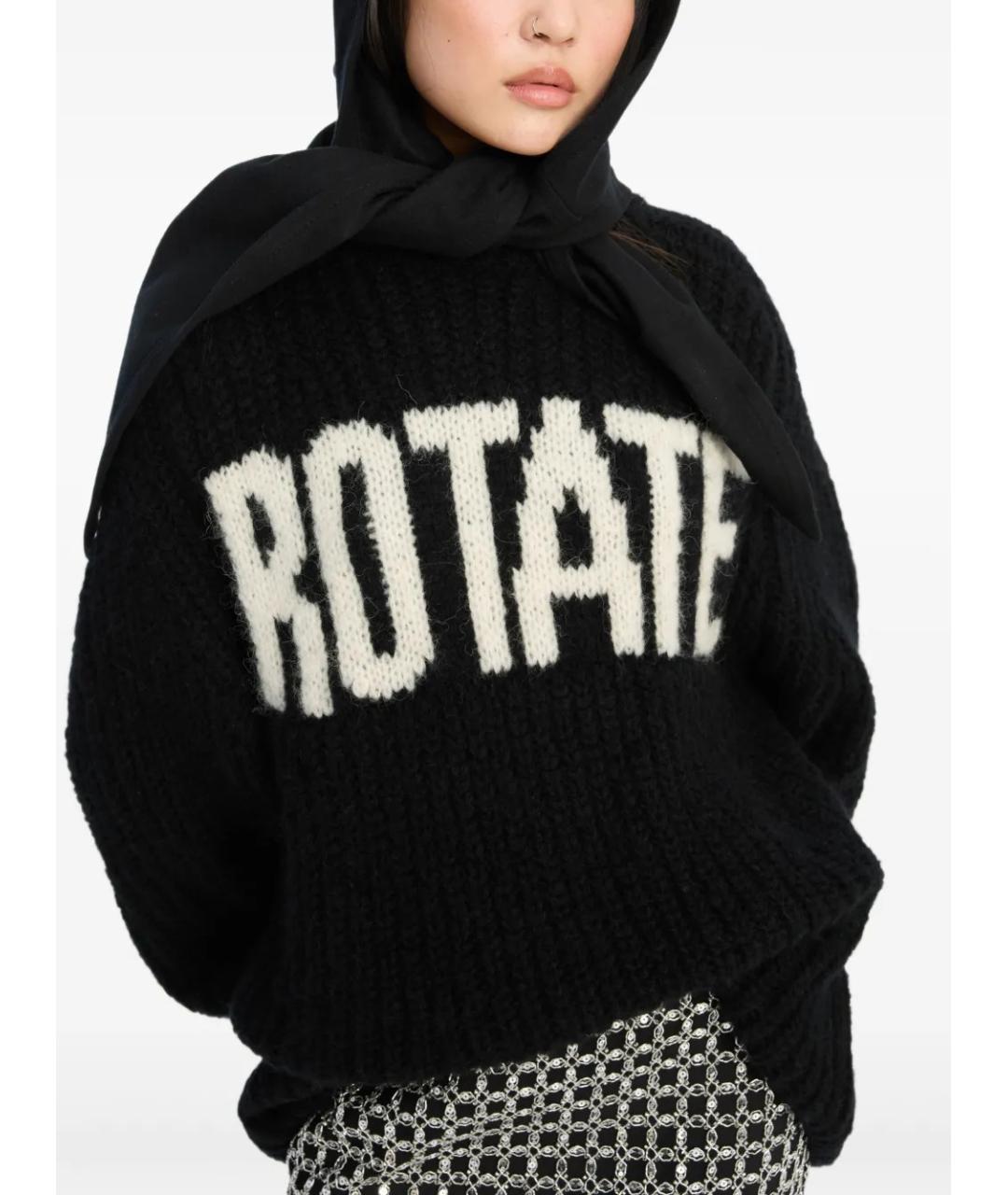 ROTATE Черный шерстяной джемпер / свитер, фото 4