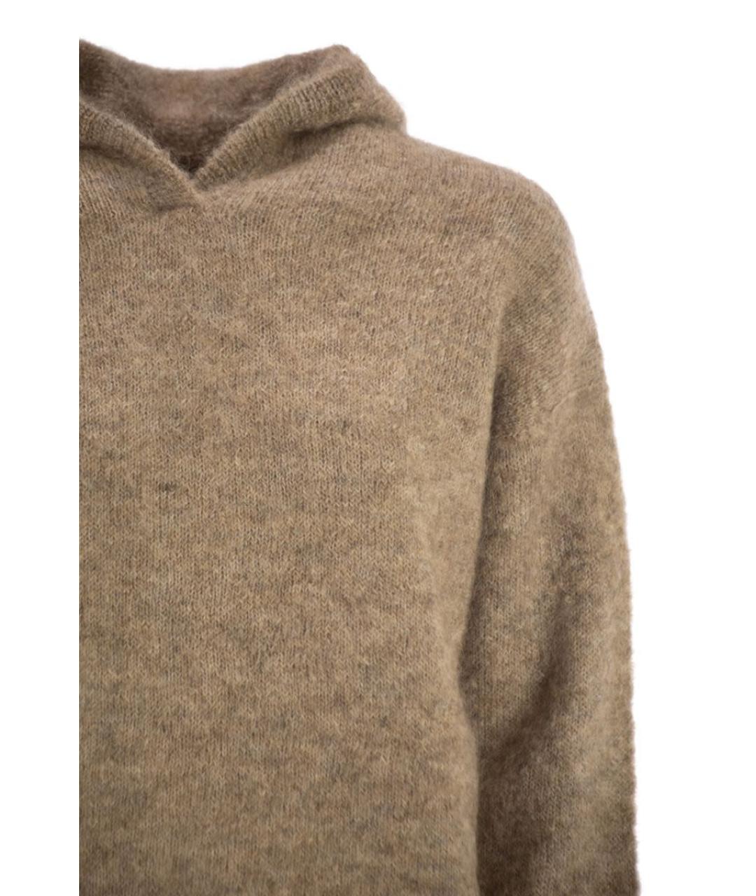 'S MAX MARA Бежевый шерстяной джемпер / свитер, фото 4