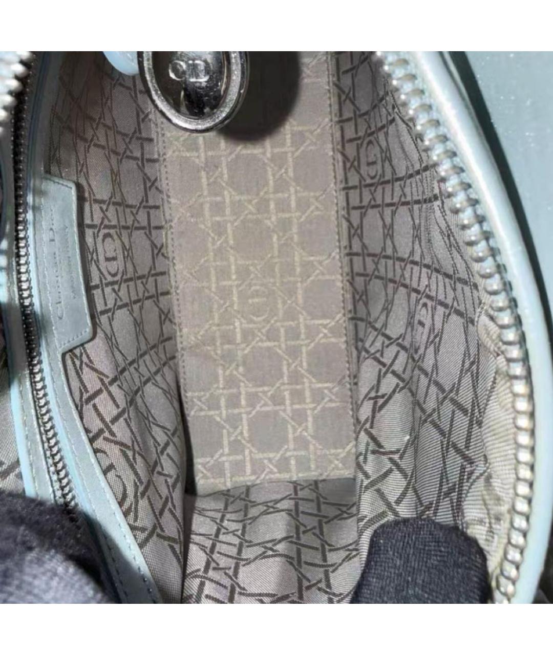 CHRISTIAN DIOR Белая кожаная сумка с короткими ручками, фото 6