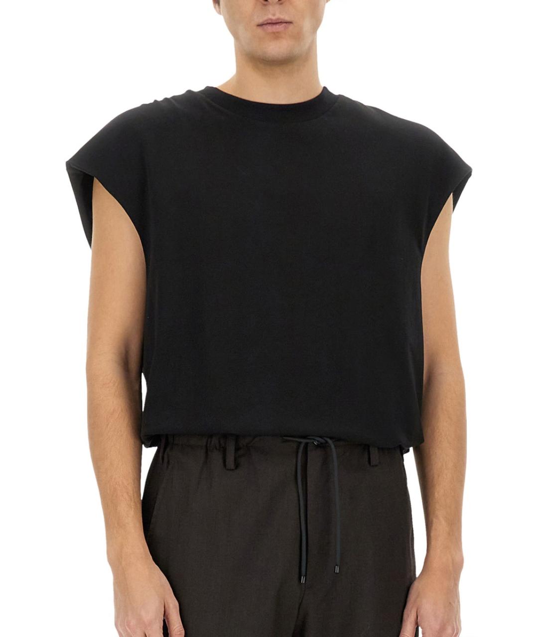 DRIES VAN NOTEN Черная хлопковая футболка, фото 4