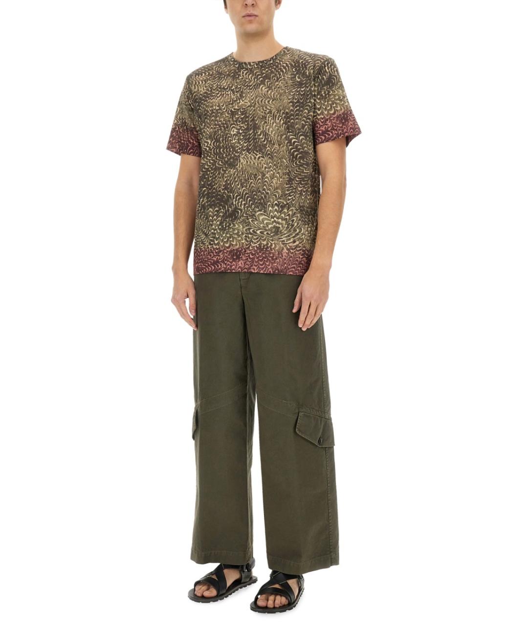 DRIES VAN NOTEN Мульти хлопковая футболка, фото 3