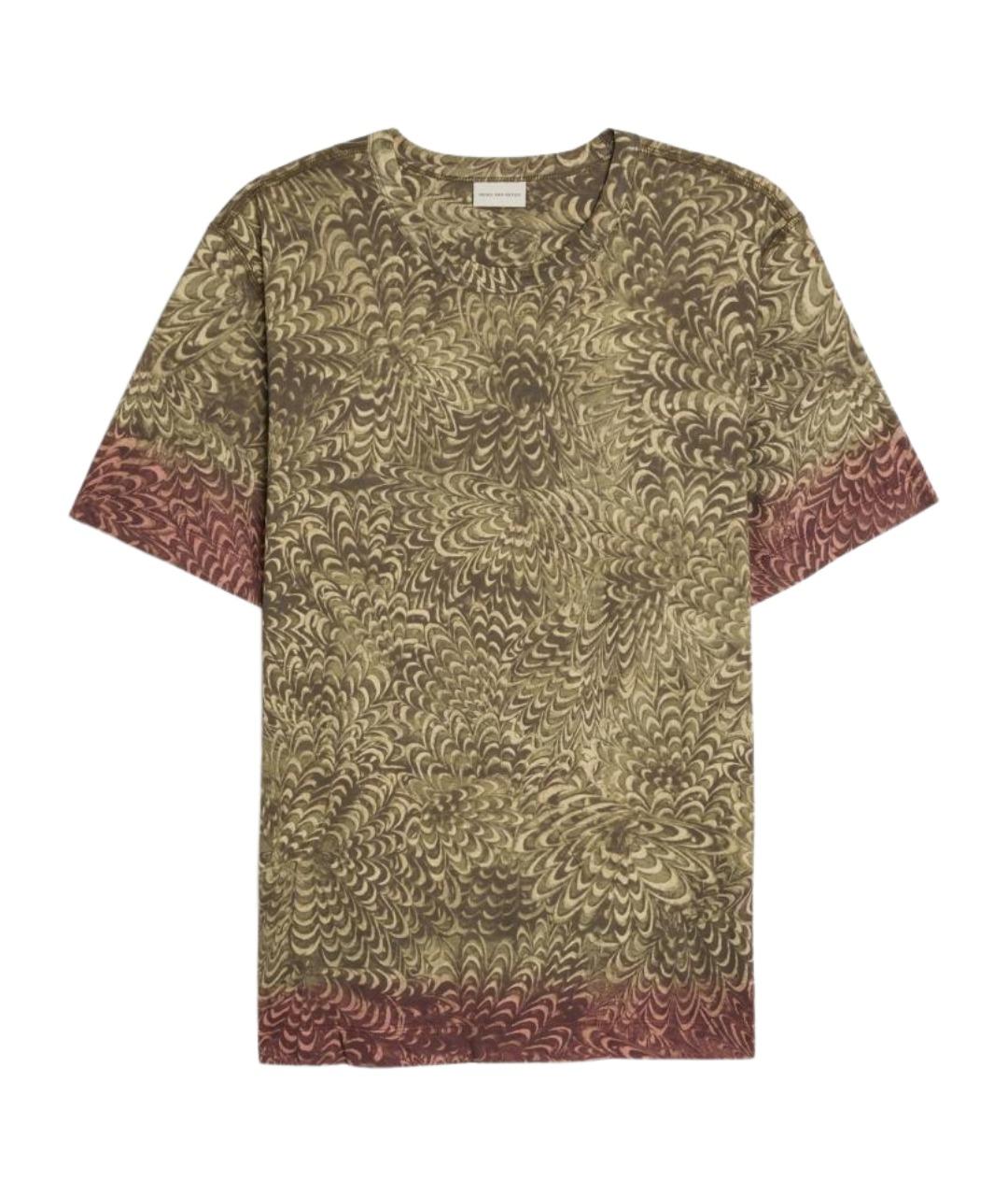 DRIES VAN NOTEN Мульти хлопковая футболка, фото 1