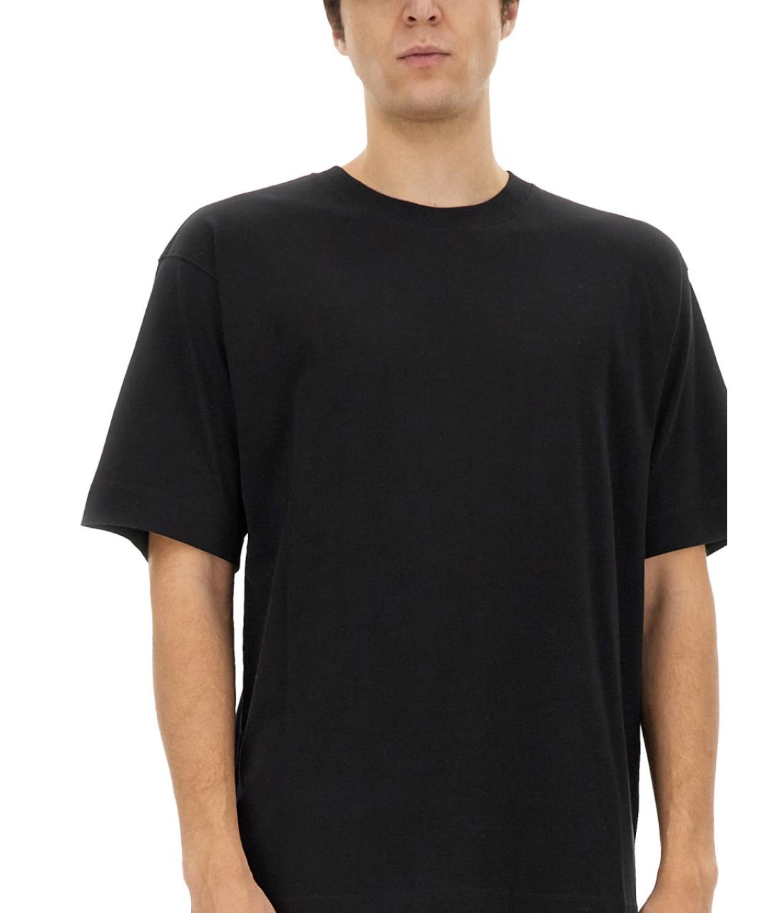 DRIES VAN NOTEN Черная хлопковая футболка, фото 4