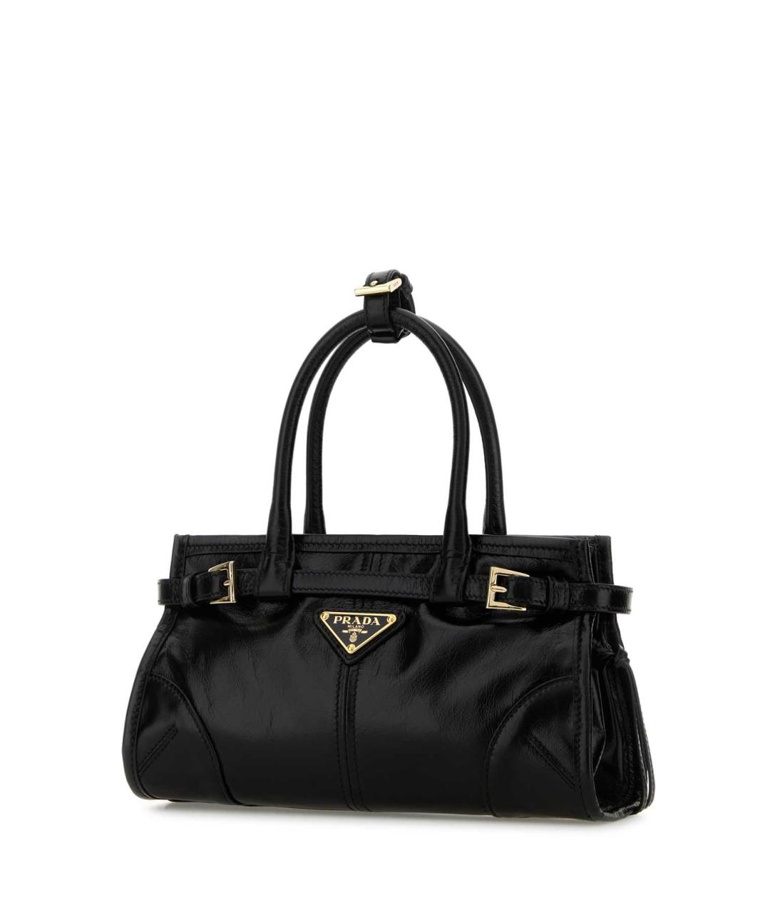 PRADA Черная кожаная сумка тоут, фото 2