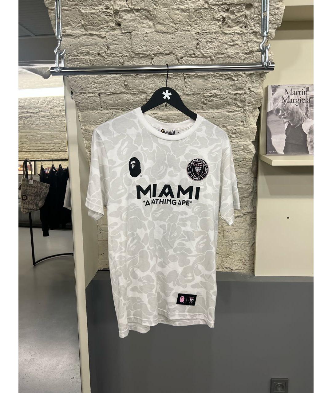 A BATHING APE Серая хлопко-полиэстеровая футболка, фото 2