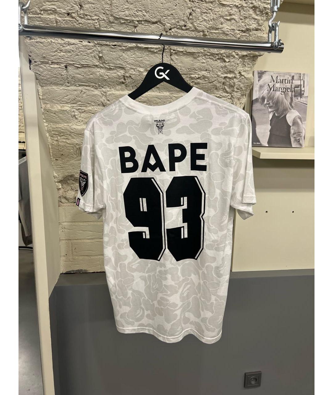 A BATHING APE Серая хлопко-полиэстеровая футболка, фото 3