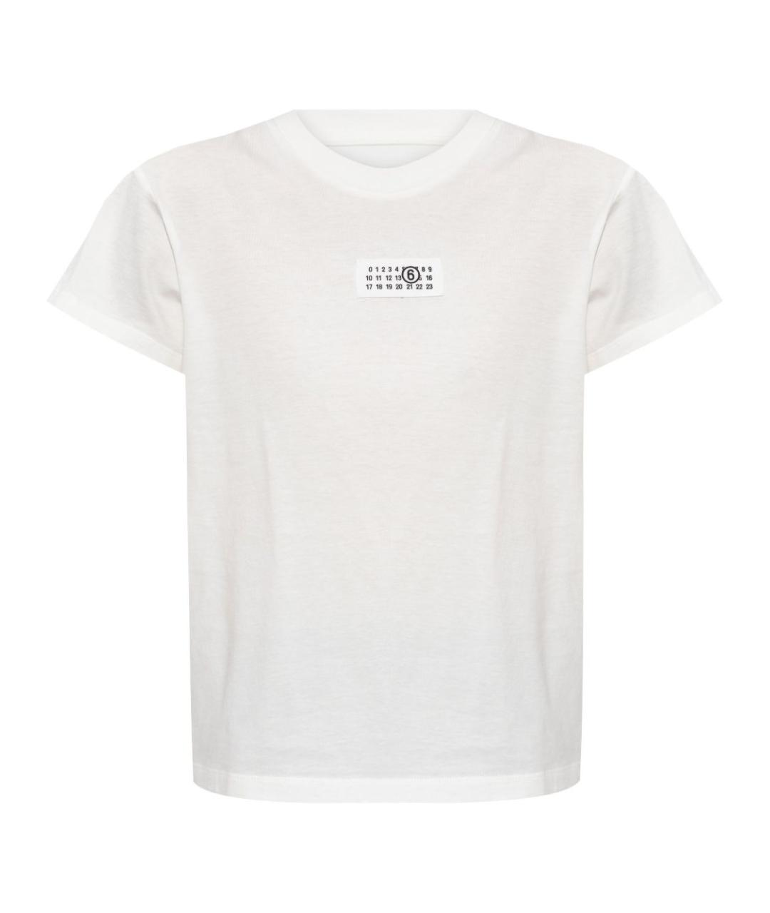 MM6 MAISON MARGIELA Белая хлопковая футболка, фото 1