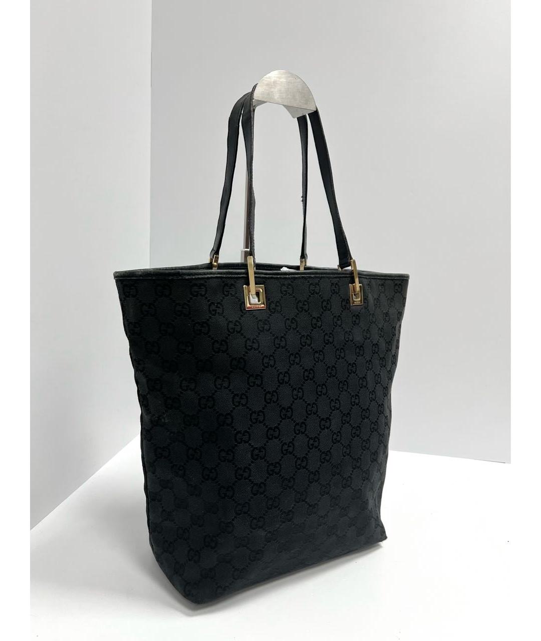 GUCCI Черная кожаная сумка с короткими ручками, фото 2