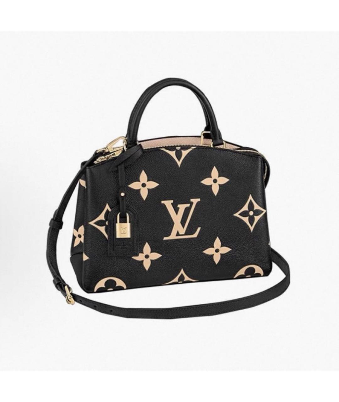 LOUIS VUITTON Черная кожаная сумка с короткими ручками, фото 5