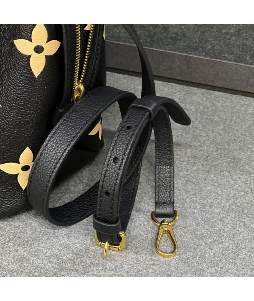 LOUIS VUITTON Черная кожаная сумка с короткими ручками, фото 3