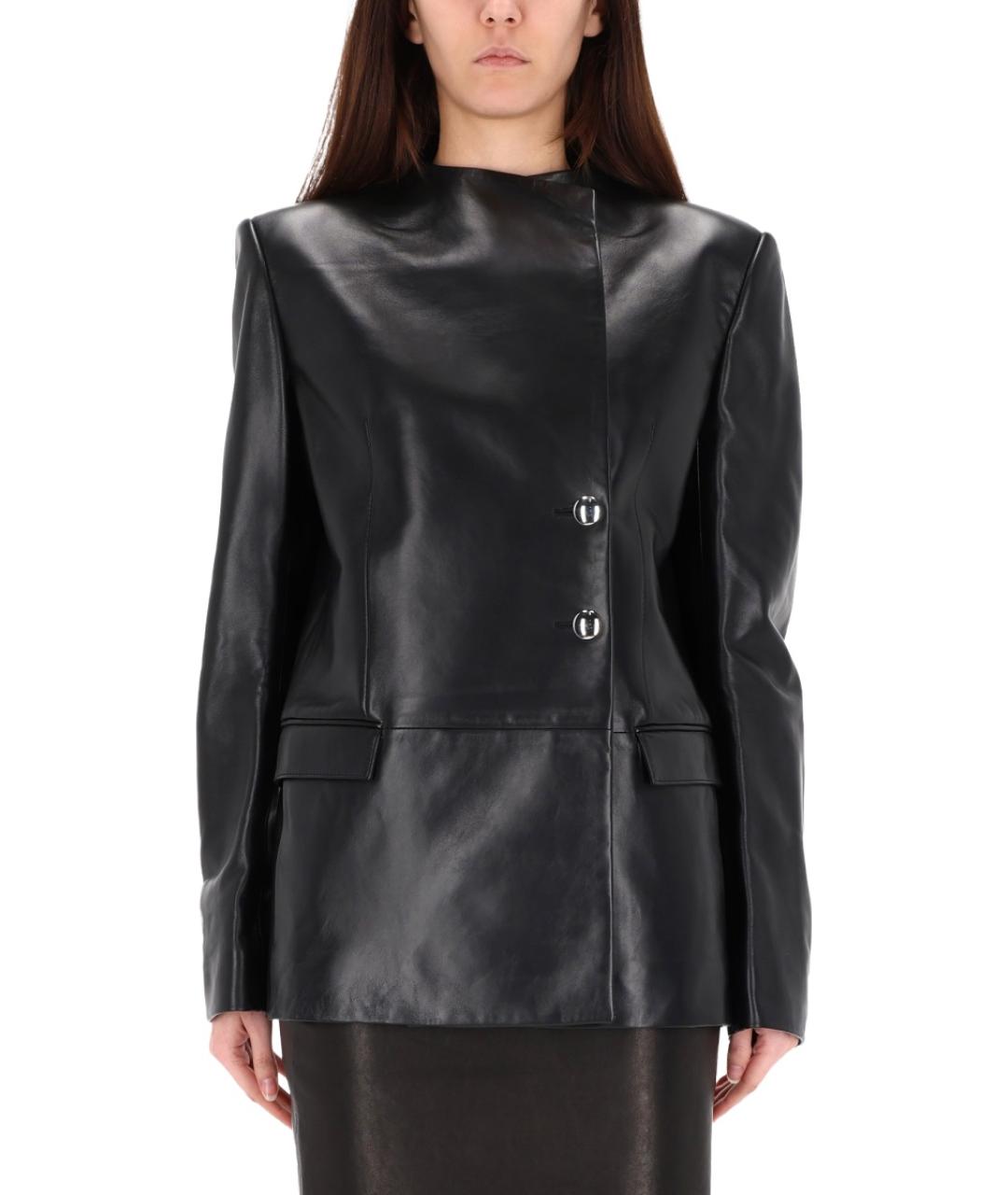 KHAITE Черный кожаный жакет/пиджак, фото 2