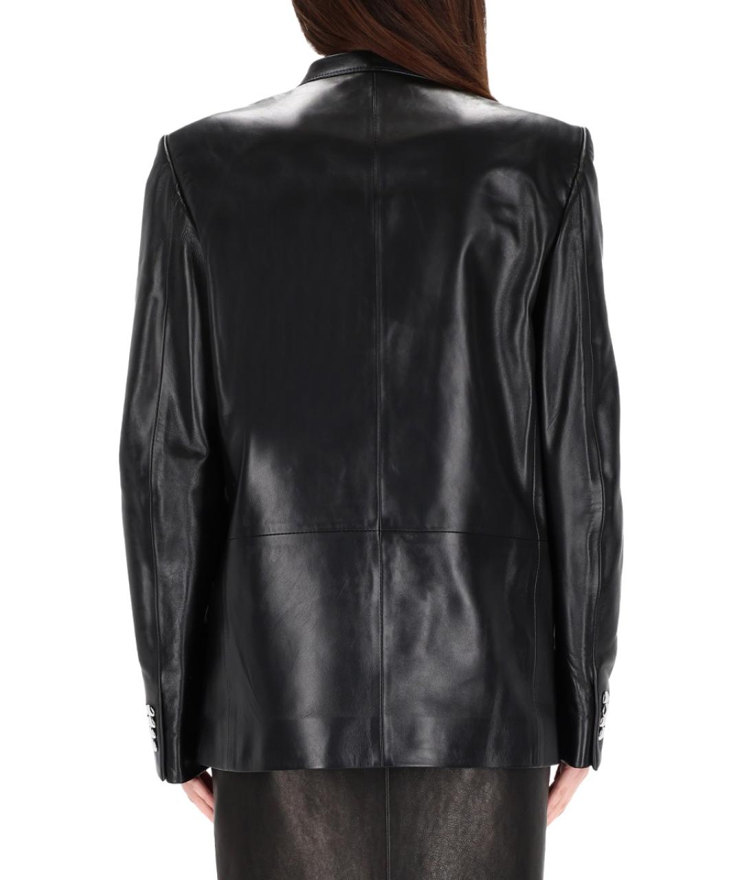 KHAITE Черный кожаный жакет/пиджак, фото 4