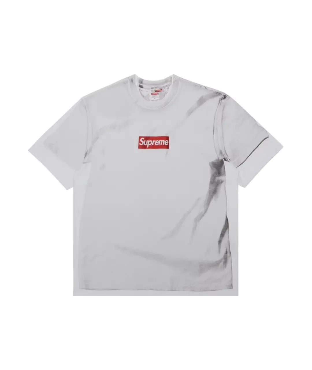 SUPREME Белая хлопковая футболка, фото 1