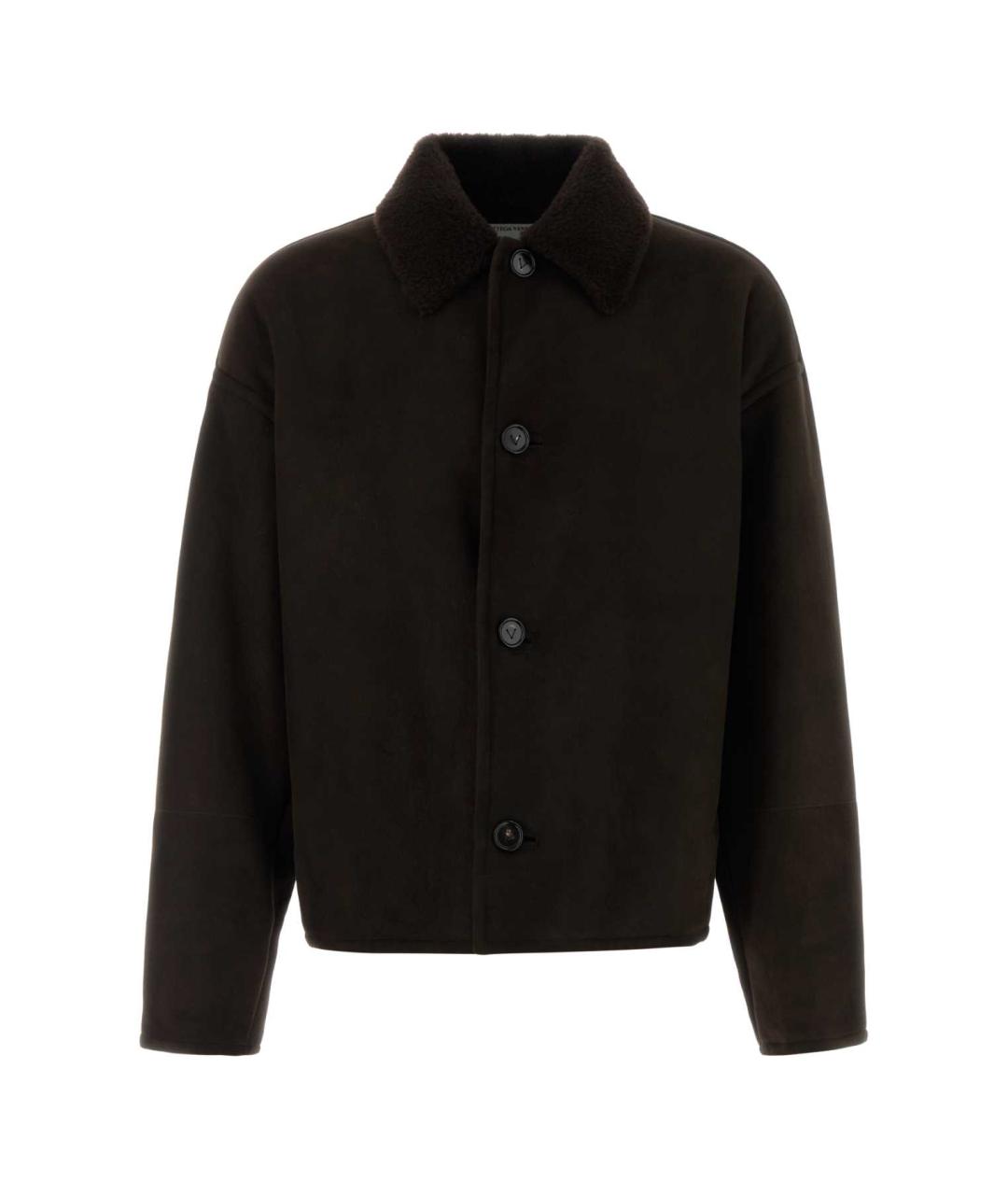 BOTTEGA VENETA Коричневая кожаная куртка, фото 1